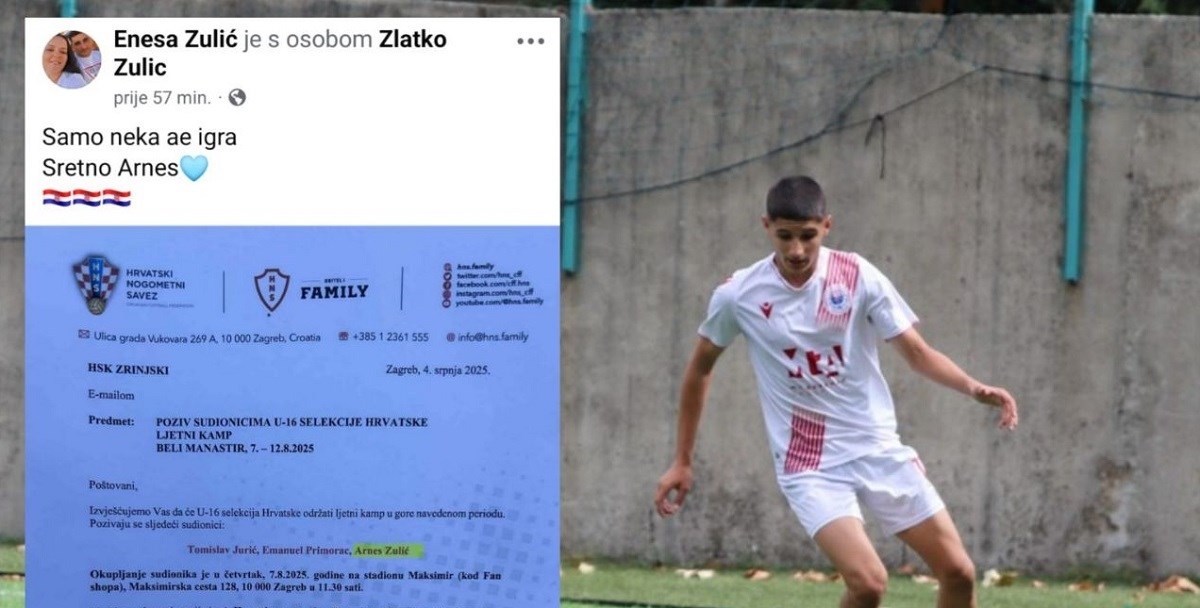Odbio igrati za BiH: Arnes Zulić, veliki talent iz Velike Kladuše odabrao Hrvatsku
