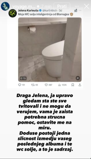 Voyage ponovo odgovorio Karleuši: Osramotio je pred svima