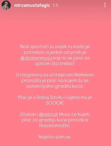 Džanan Musa kupio zemljište za porodicu stradalog Mehmeda Hasanamidžića